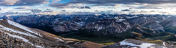 Incredible late day lighting over the Tomahawk Pass area looking to the eastern Banff ranges.