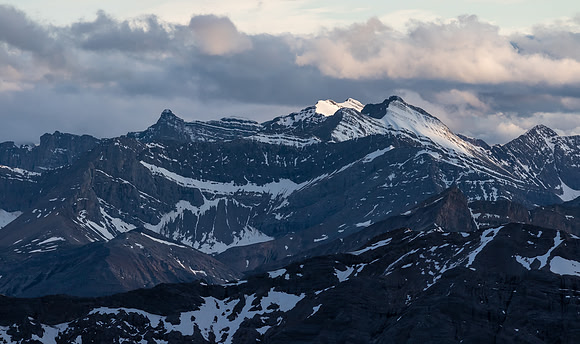 Mount McConnell catches late day light.