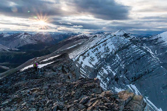 Descending Tomahawk with Forbidden Mountain at center.