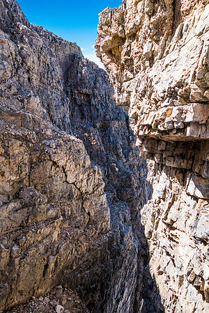 The bottom of the first notch.