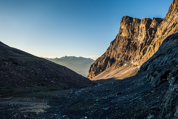 Another look back along our traverse route.