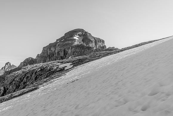 Mount Cline looms ahead of us.