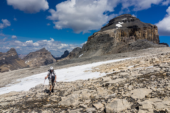 Exiting the upper mountain.