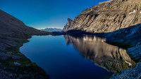 The Cline tarns are very still in the early morning air.