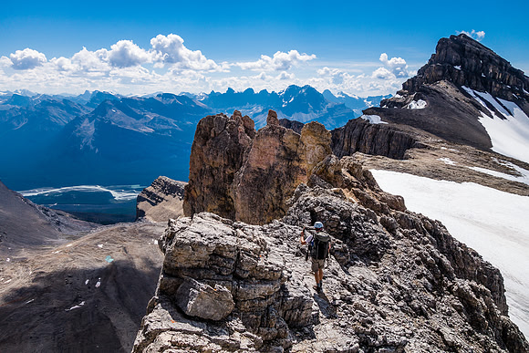 Scenic terrain on the spine below the notches.