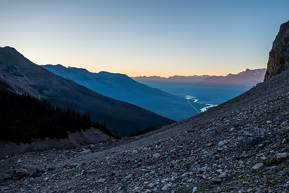 Looking back over the Saskatchewan River Valley.