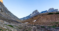 An alpine plateau before hiking up to the lakes.