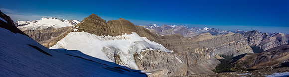 Ben is pretty small on the glacier behind me.