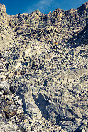 Descending the amphitheater.