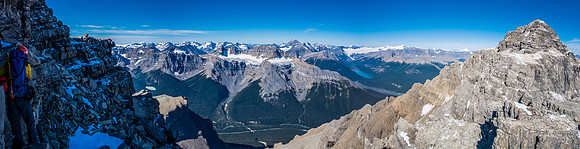 Views off the ridge - the NW summit on the right.