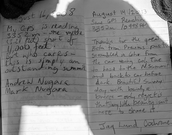 Murchison summit register.