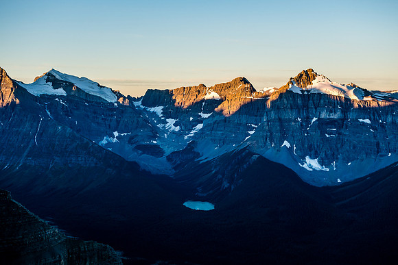 Sunrise on Epaullette Mountain and Lake.