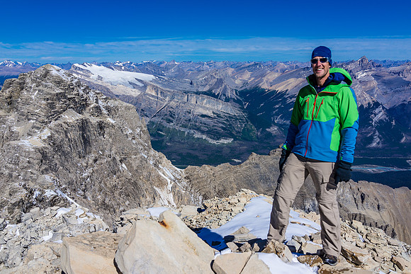 Vern on the summit of Mount Murchison.