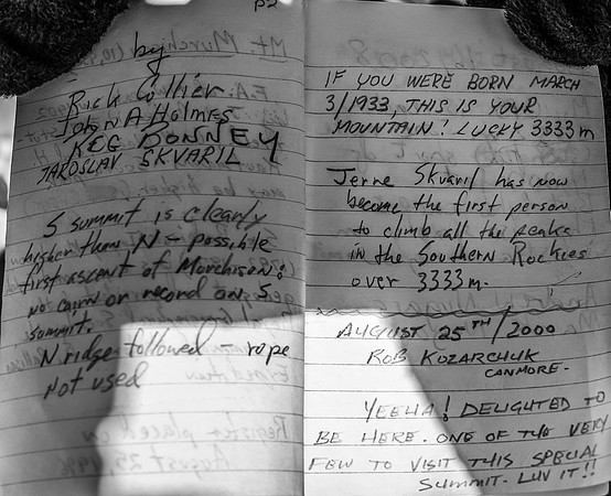 Murchison summit register.
