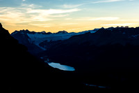 Glacier Lake and the Lyell Icefield.