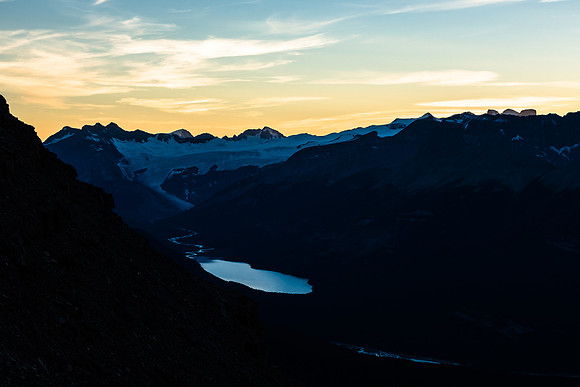 Glacier Lake and the Lyell Icefield.