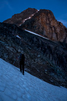 Approaching the col in the dark.