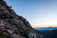 Scrambling terrain to the shoulder.
