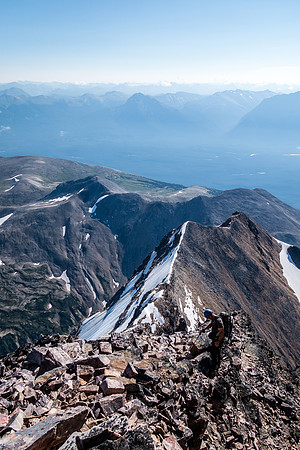 A view back along the east ridge.