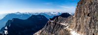 Another pano off the ridge looking south at Fryatt and Brown, Hooker and many others.