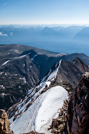 A view back along the east ridge.