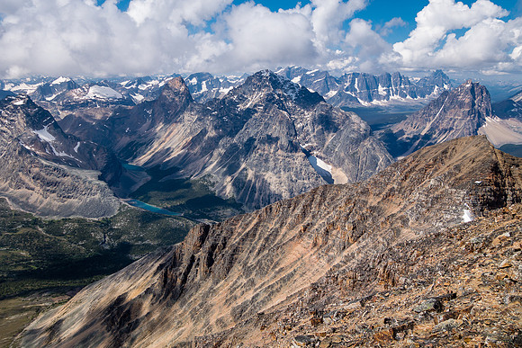 Descending scree to the left.