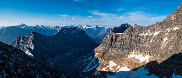 Pano from the shoulder looking south.