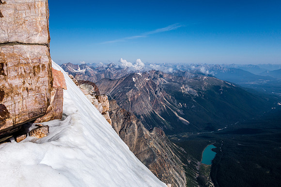 Views over Cavell Lake from the ridge.
