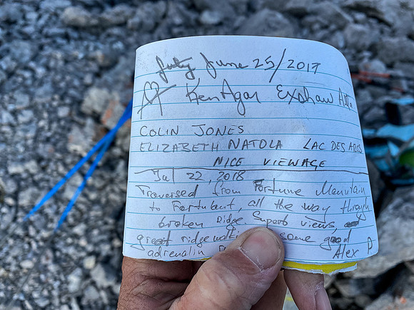 Summit register is pretty sparse for an easy peak.
