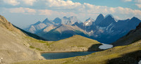 Views back over Turbulent Lakes to CEGFNS, Murray, French, Prairie Lookout, Robertson, Sir Douglas +