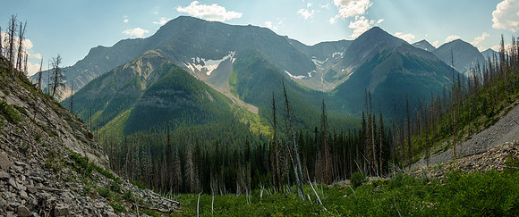 Views back across Turbulent Creek to Cone Mountain.