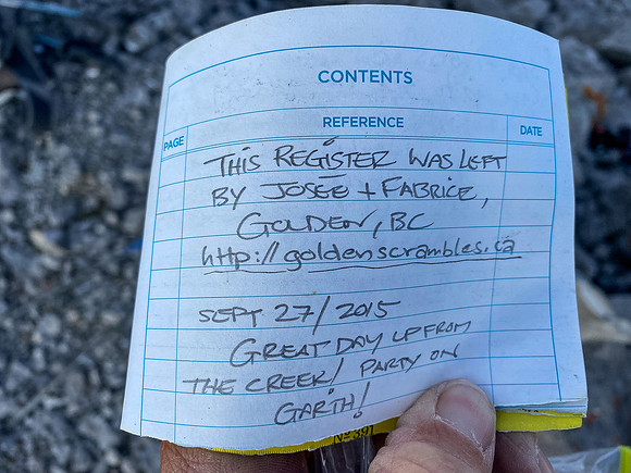 Summit register is pretty sparse for an easy peak.