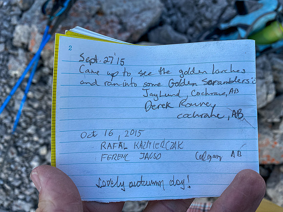Summit register is pretty sparse for an easy peak.