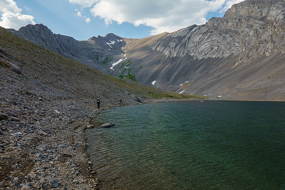 Hiking around the lower Turbulent Lake.