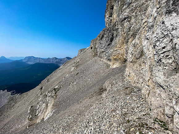 Looking back (south) at the terrain I ascended from lower left.