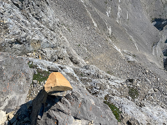 The lower crux from the top.