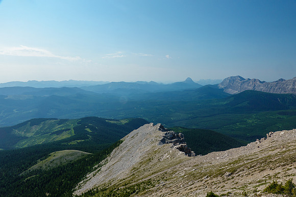 Views back down to the south ridge (I came up from the left before the ridge).