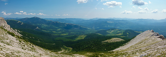 View down the east access gully.