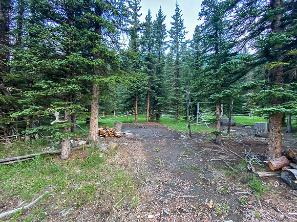A large camp at the end of the bike ride up North Burnt Timber Creek.