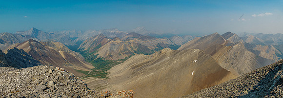 Stoney (L), Puma, Centerblock and the Stony Pass Trail.
