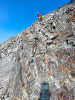 Descending the east ridge / face of Mount Oliver.