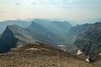 Descending the east ridge / face of Mount Oliver.