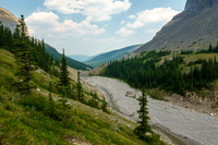 Hiking back along North Burnt Timber Creek.