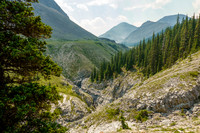 Hiking back along North Burnt Timber Creek.