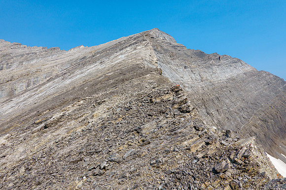 Looking up the east ridge of Oliver.