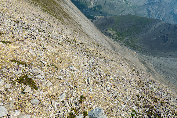 Descending an alternate route down towards North Burnt Timber Creek.