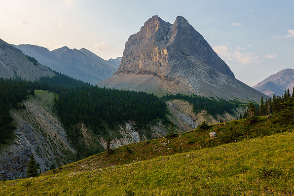 A striking outlier above North Burnt Timber Creek.