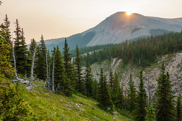Sunrise along North Burnt Timber Creek.