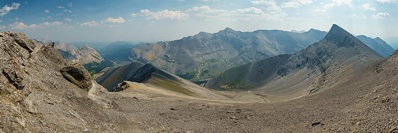 Descending an alternate route down towards North Burnt Timber Creek.