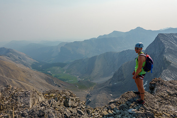 Sara enjoying a "less smoky" day on Oliver.